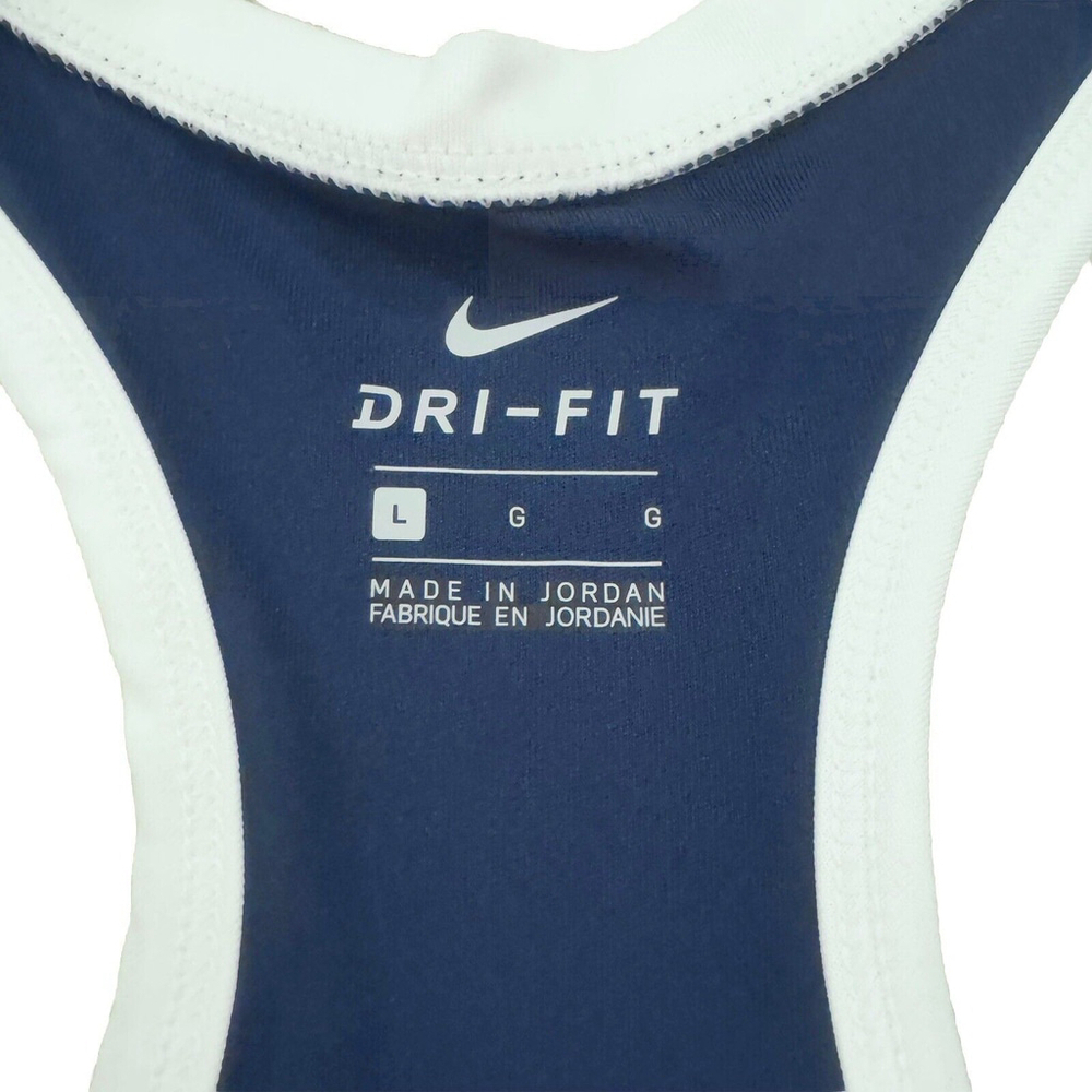 NWT Nike Womens Tank Top Large Navy White Dri Fit Athletics - Picture 3 of 7